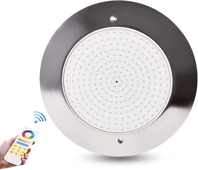 GUODDM 18-35W Ultra Thin LED Swimming Pool Light - Landscape Lighting Underground Light, DC 12V IP68 Waterproof Stainless Steel Underwater Light, LED Ring Fountain Water Feature Lights U8146