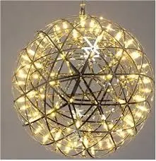 Aluminium - Ball chandalier gold - 27cm