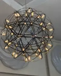 Aluminium - Ball chandalier silver - 27cm