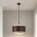 Vintage Wabi Sabi Travertine LED Pendant  Light Yellow Stone DD-8018