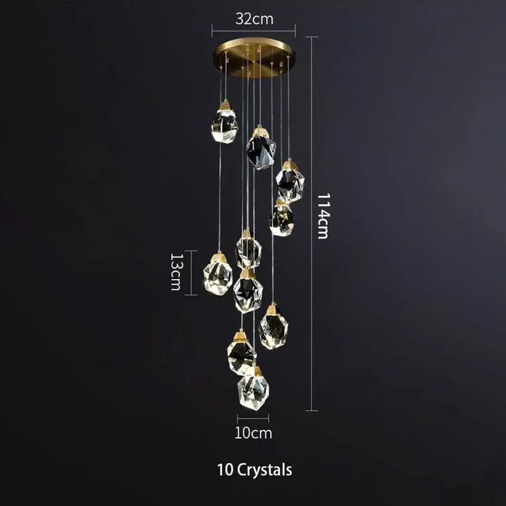 Artisanal K9 Crystal Spiral Chandelier  10TLXSJ