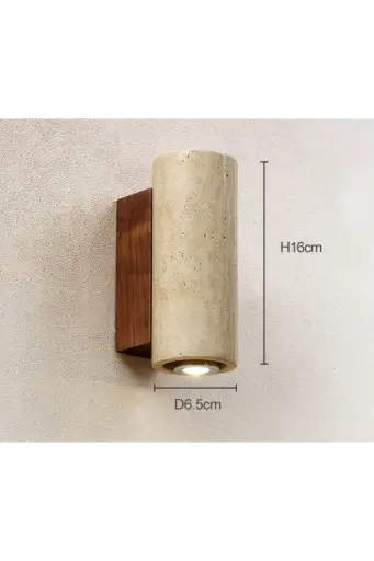 Travertine & wood D-043