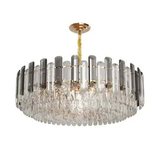 Modern Round Gold Crystal Chandelier LED Pendant Light DIA-800