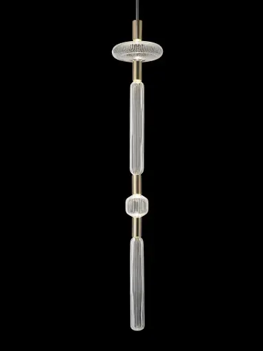 Modern Glass Chandelier Custom Circular Pendant LEDLight 61*38*30cm