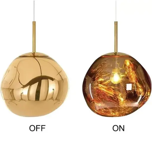 Crystal & plastic - Ball chandalier-PL-G-28-GOLD