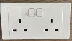 Plastic & metal - ABB SWITCH (Twin switch socket)