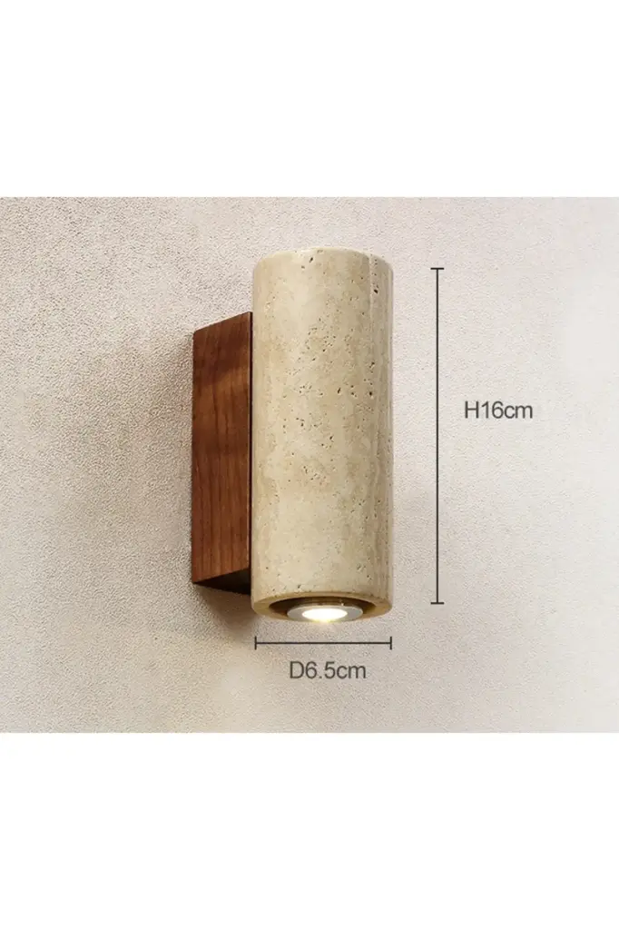Travertine & wood D-043