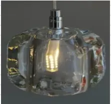 Crystal & glass - CRYSTAL PENDANT D-13-WHITE