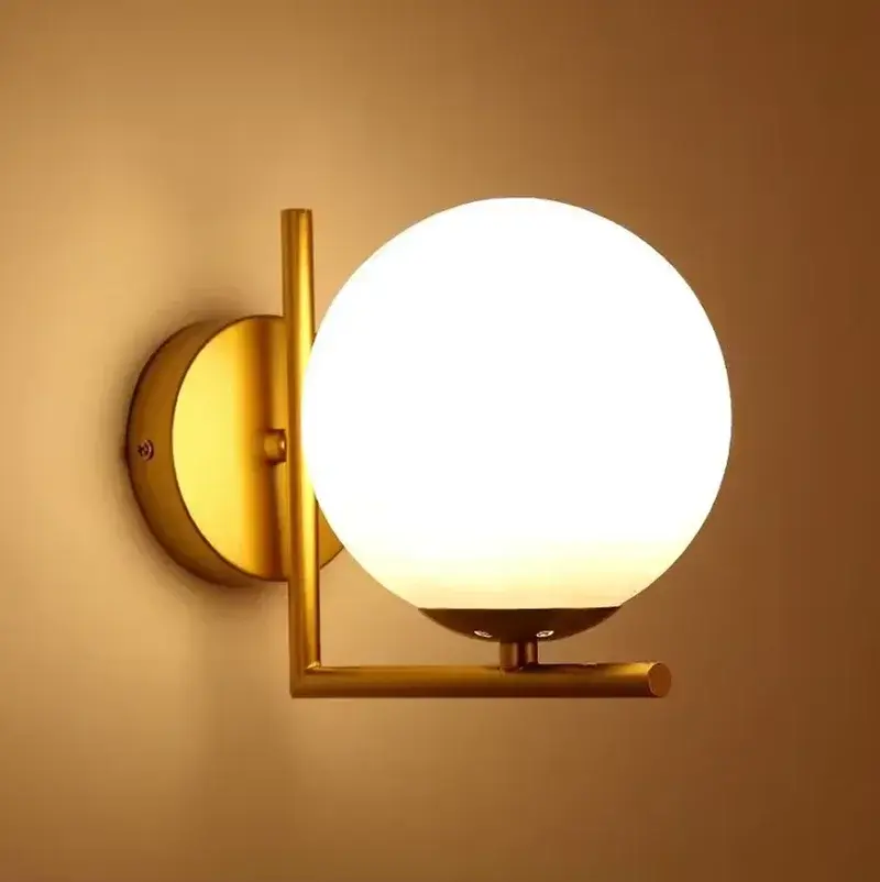 Frosted Opal Glass Globe Lamp Shade Replacement Hand-Blown Round Light Cover BD201-JS