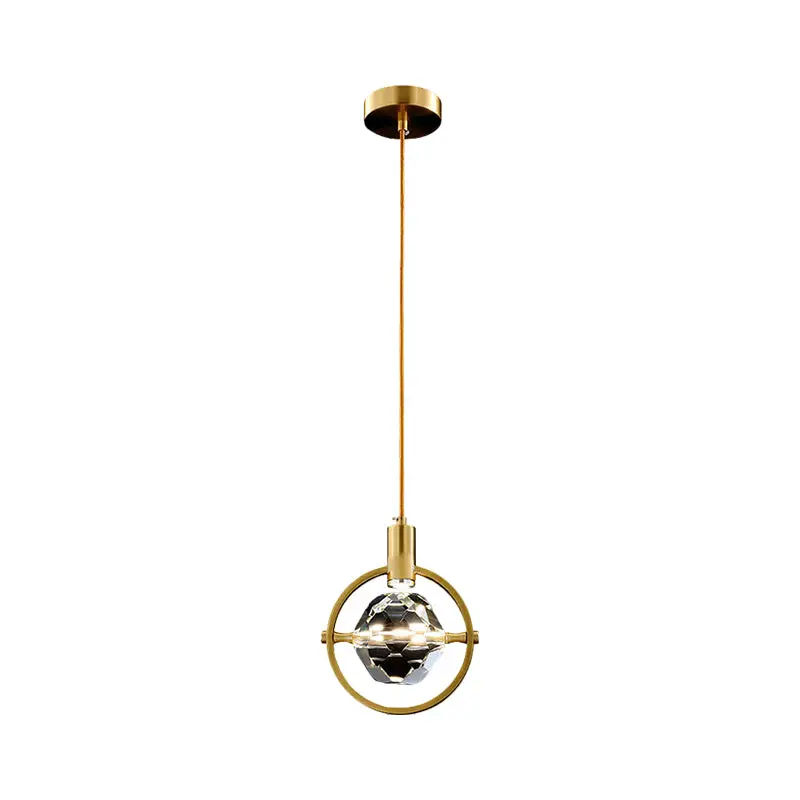 P-YQ-1901, Iron & crystal  Ceiling Light