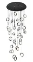 Modern Chandelier Decorative Pure Aluminum Metal Black LED Pendant Light P0675-36A
