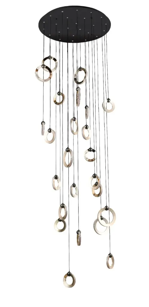 Luxury High Ceiling LED Large Chandelier Hanging Lights P0675-24A