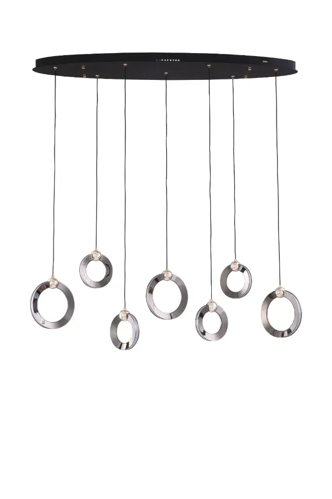 Modern LED Adjustable Height Lampshade Hanging Lamp P0675-7B