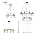 Double- Height Space Pendant Light Acrylic Crystal Lamp Shade, 60W, CCT 3000K AC220-240V 50/60HZ   IP20, P0853-15C