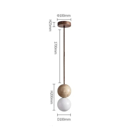 Travertine & glassball & PVC cable & canopy DD-8004