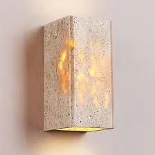 Modern Rectangular Travertine Wall Light  D-074A