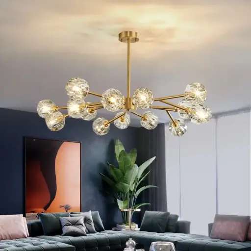 Luxury Modern and Simple LED Iron Art  Chandelier HQ-12TSJZQ