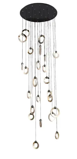 Luxury High Ceiling LED Large Chandelier Hanging Lights P0675-24A