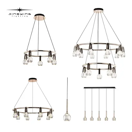 Double- Height Space Pendant Light Acrylic Crystal Lamp Shade, 60W, CCT 3000K AC220-240V 50/60HZ   IP20, P0853-15C