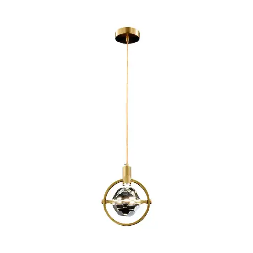 P-YQ-1901, Iron & crystal  Ceiling Light
