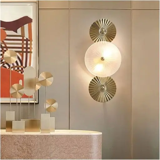Modern Glass wall Lamp Gold Metal Sconce Nordic wall light HQ-A75
